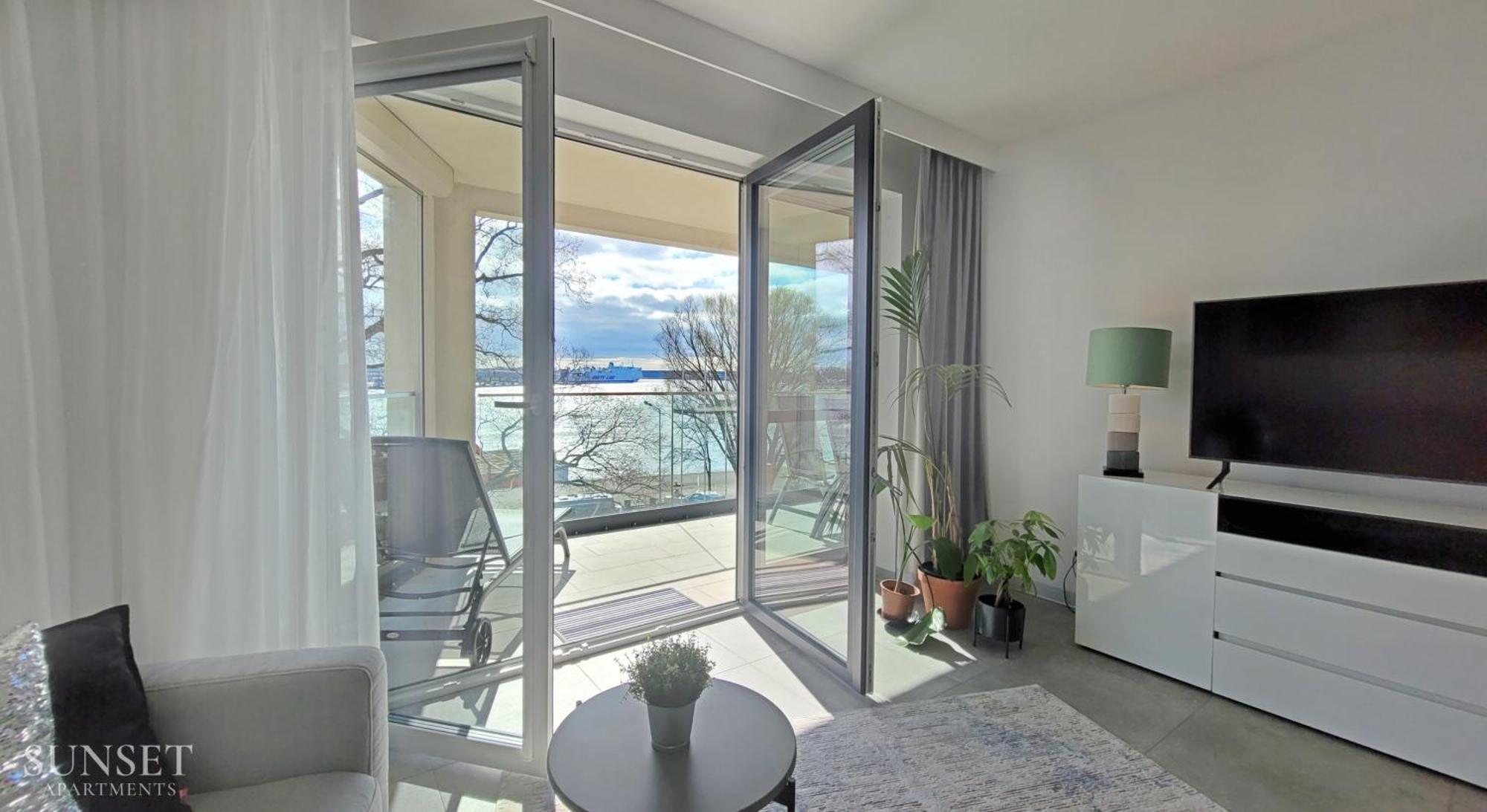 Sunset Apartments - Flotylla. Widok Na Port + Parking. Swinoujscie Luaran gambar